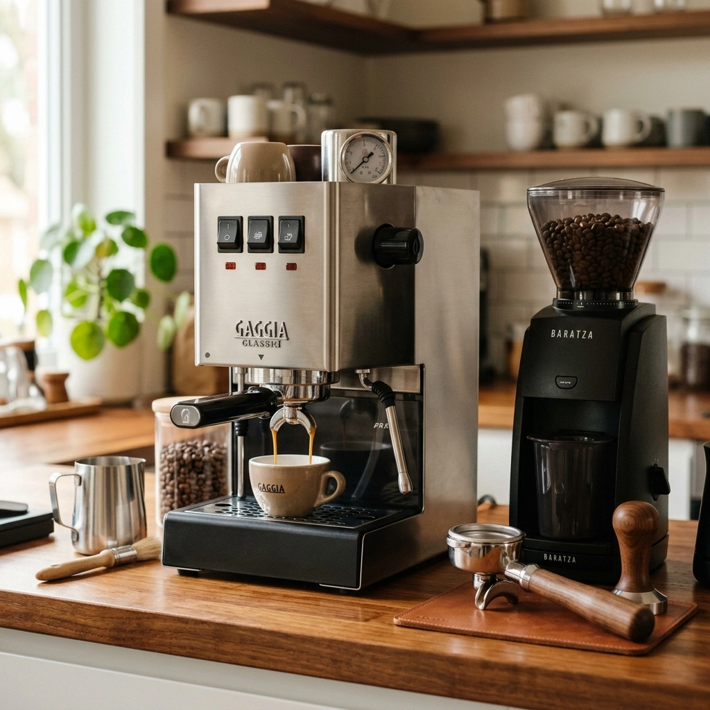 Gaggia Classic Pro E24 espresso machine setup
