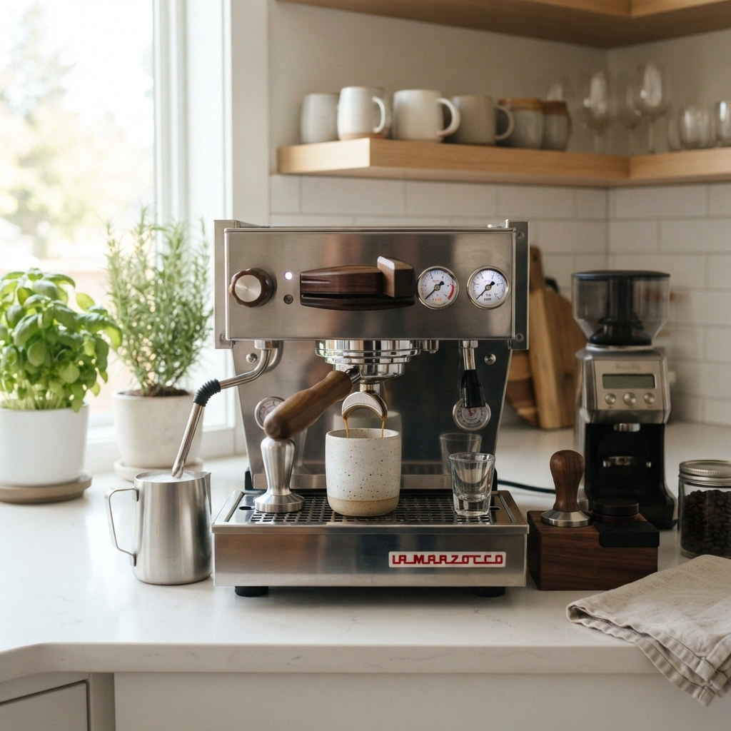 Dual boiler espresso machine for home use