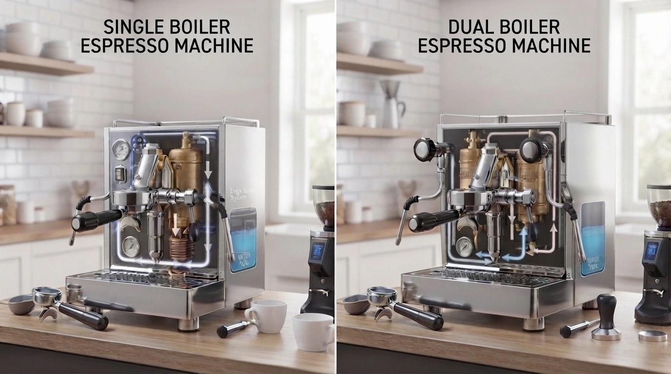 Single boiler vs dual boiler espresso machines comparison