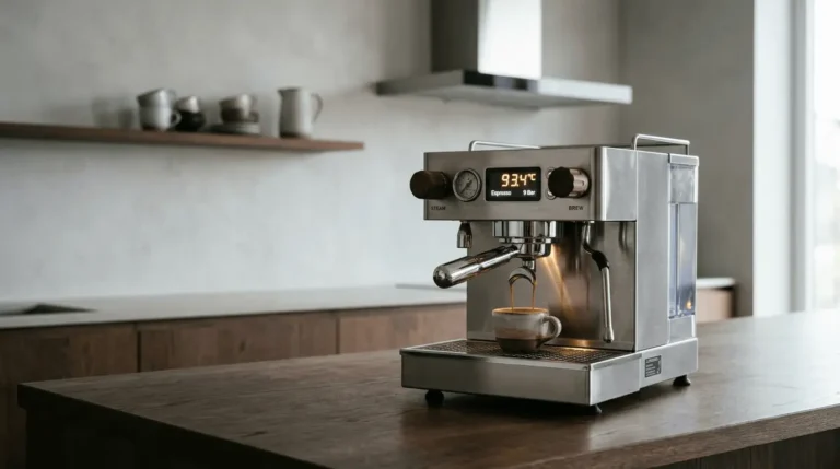 Espresso machine with PID temperature control display